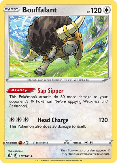 Bouffalant (Battle Styles) released 2021/03/19. Illustrated by nagimiso.